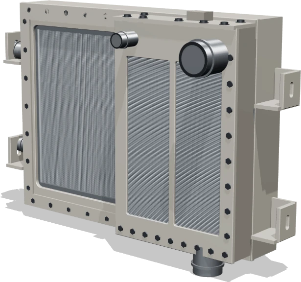 Combi cooler with radiator, charge air cooler and oil cooler in one assembly by Dolphin Radiators India