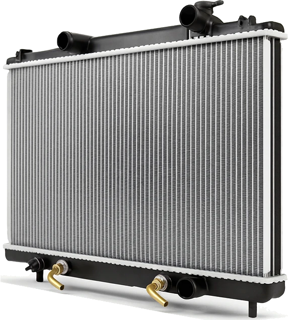 Complete aluminium radiator with aluminium tanks and core by Dolphin Radiators India