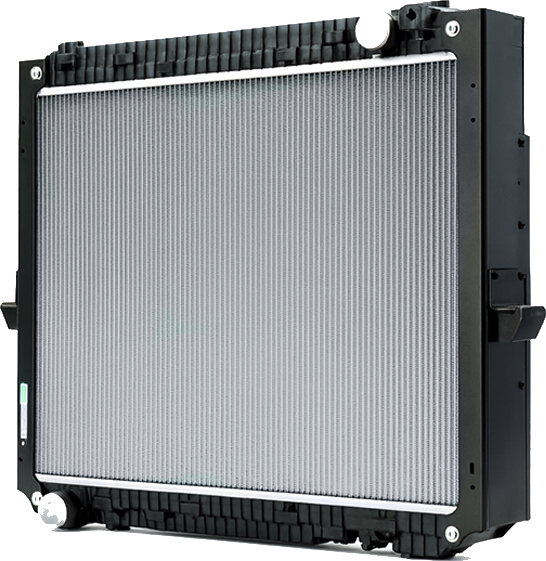 Dolphin heavy duty truck radiator with aluminium core and plastic tanks
